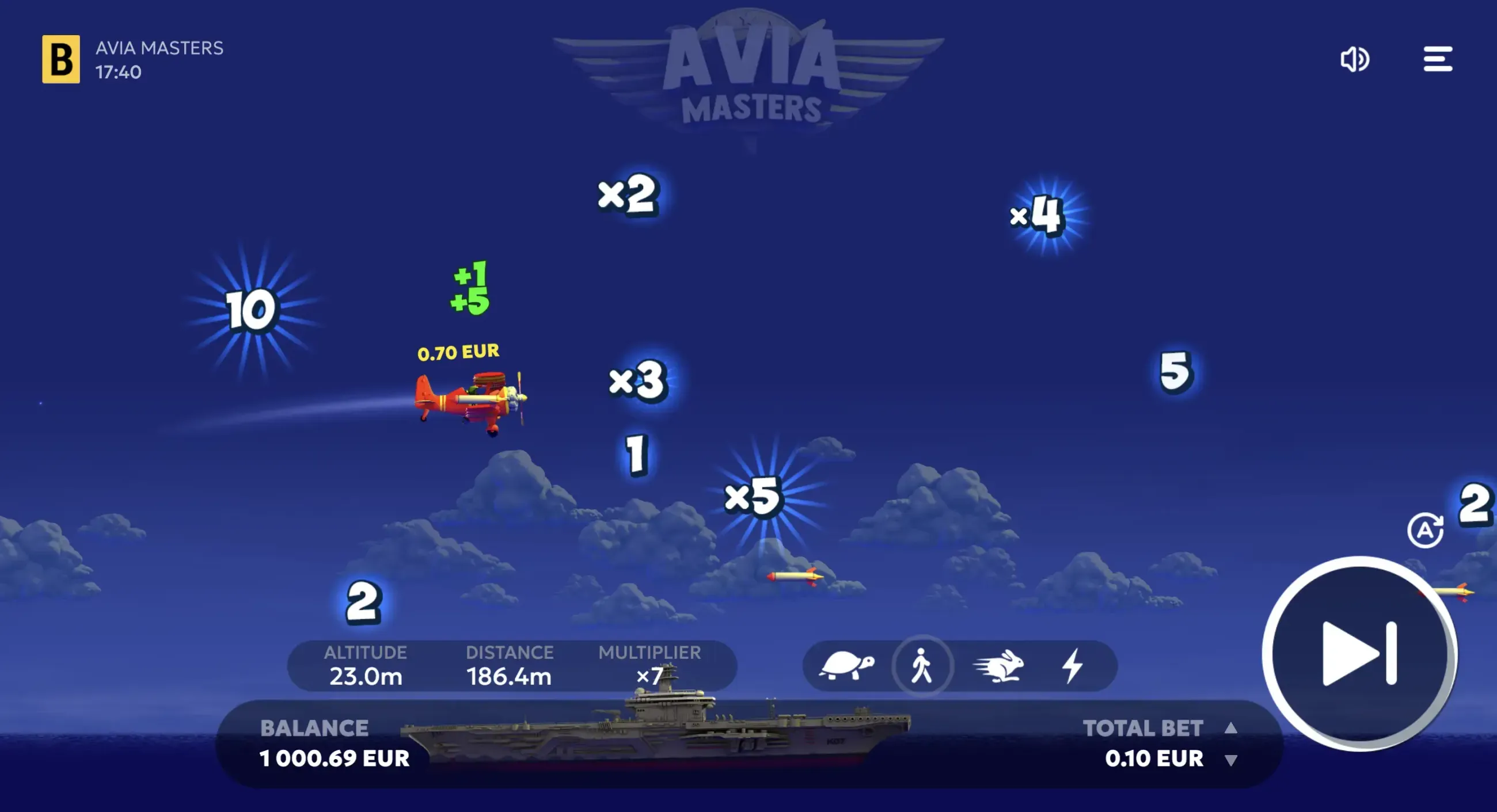 1win Aviamasters juego