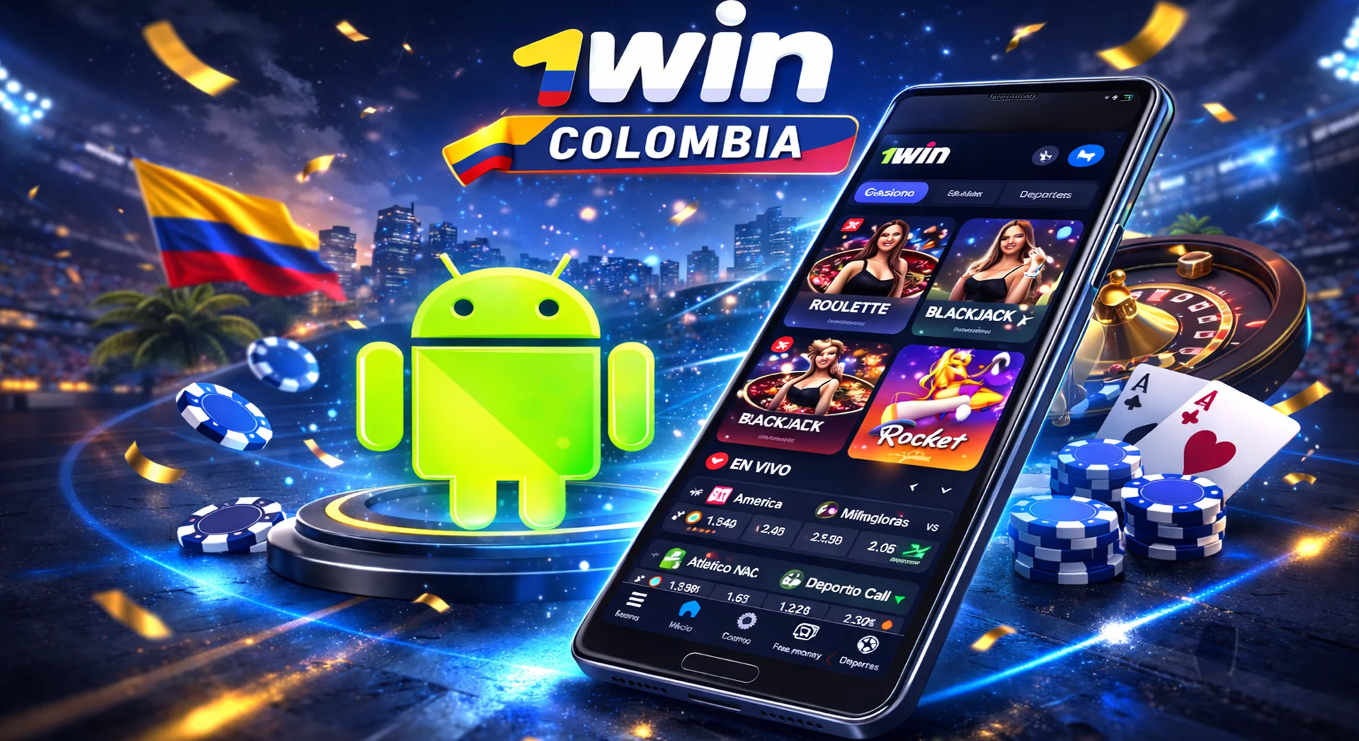 Aplicación 1win para Android