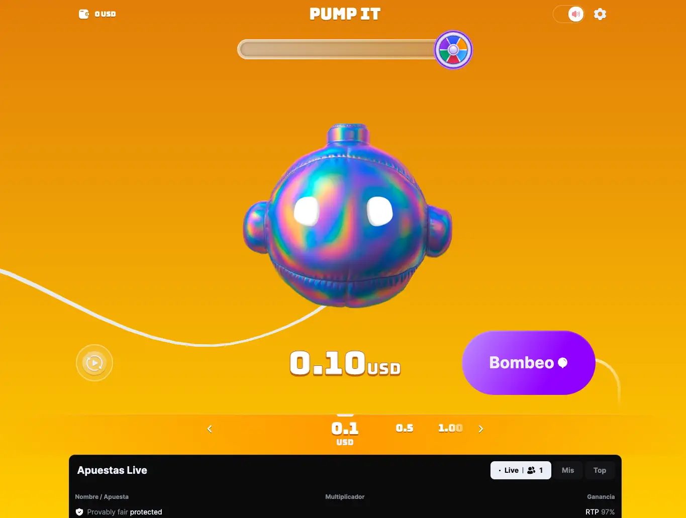 Pump It interface
